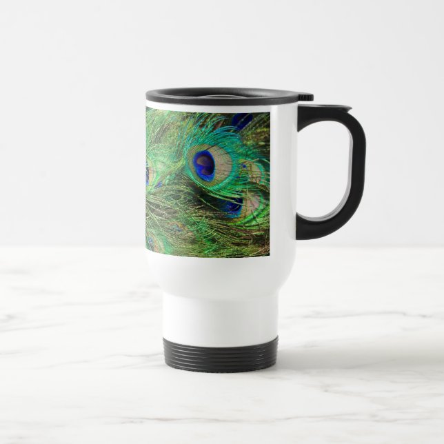 Beautiful Peacock Travel Mug (Right)