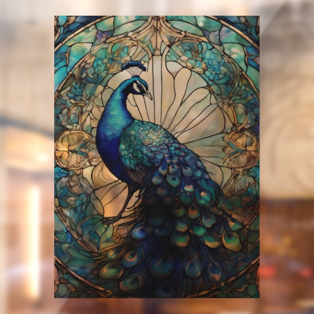 Beautiful Peacock Window Cling (Sheet 2)