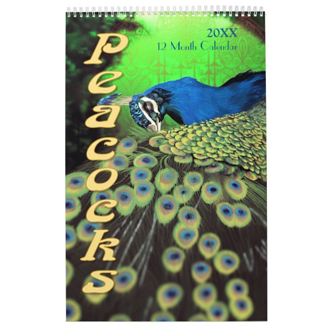 Beautiful Peacocks 2021 Calendar (Cover)