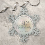 Beautiful Pearl 30th Anniversary<br><div class="desc">Featuring a beautiful pearl,  this chic 30th wedding anniversary keepsake can be personalised with your special pearl anniversary information on a pearl background. Designed by Thisisnotme©</div>