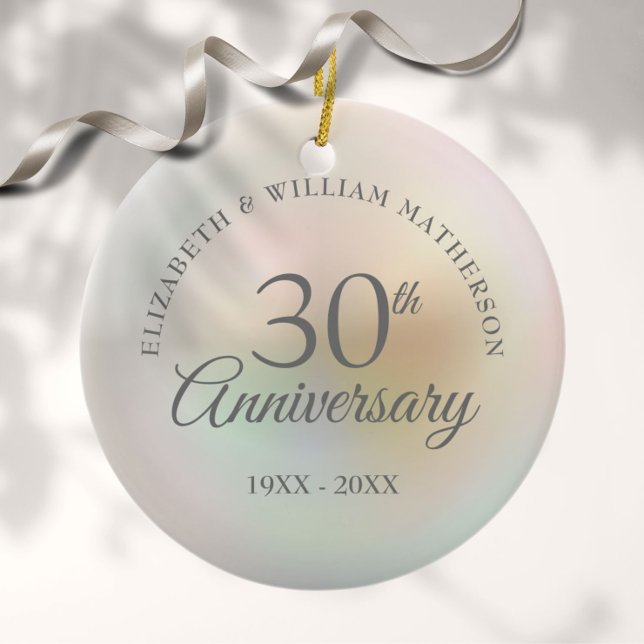 Beautiful Pearl 30th Anniversary Ceramic Tree Decoration (Beautiful Pearl 30th Anniversary Ceramic Ornament)