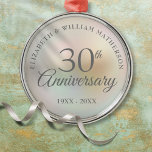 Beautiful Pearl 30th Wedding Anniversary<br><div class="desc">Featuring a beautiful pearl,  this chic 30th wedding anniversary keepsake can be personalised with your special pearl anniversary information on a pearl background. Designed by Thisisnotme©</div>