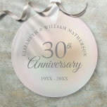 Beautiful Pearl 30th Wedding Anniversary Ornament<br><div class="desc">Featuring a beautiful pearl,  this chic 30th wedding anniversary keepsake can be personalised with your special pearl anniversary information on a pearl background. Designed by Thisisnotme©</div>
