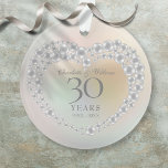 Beautiful Pearl 30th Wedding Anniversary Photo Ornament<br><div class="desc">Featuring a beautiful pearl and pearls heart,  this chic 30th wedding anniversary keepsake can be personalised with your special pearl anniversary information on a pearl background and your photo on the reverse. Designed by Thisisnotme©</div>