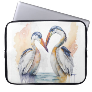Beautiful Pelican Couple, Pelican Love Bonds Laptop Sleeve