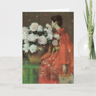 Beautiful Peonies by William Merritt Chase Card