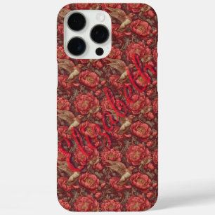 Beautiful Peonies Custom Name Iphone Case