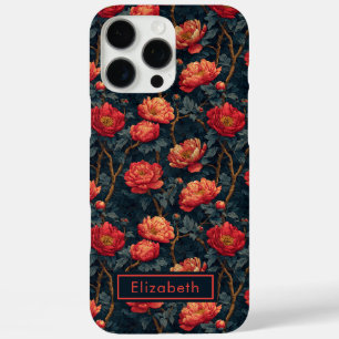 Beautiful Peonies Custom Name Iphone Case