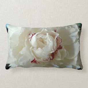 Beautiful Peony Bloom Lumbar Cushion