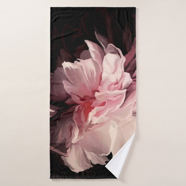 Beautiful peony flower bath towel (Bath Towel)