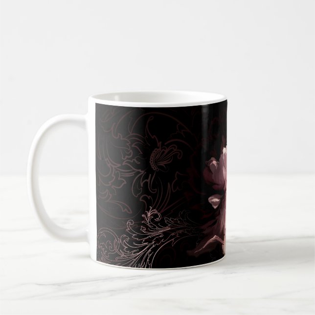 Beautiful peony flower coffee mug (Left)