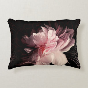 Beautiful peony flower decorative cushion