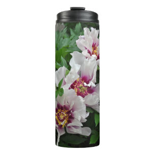 Beautiful peony flowers thermal tumbler