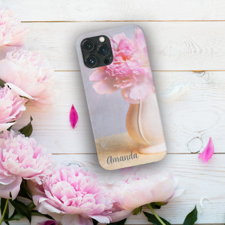 Beautiful Peony In Farm Vase Personalise iPhone 13 Pro Max Case