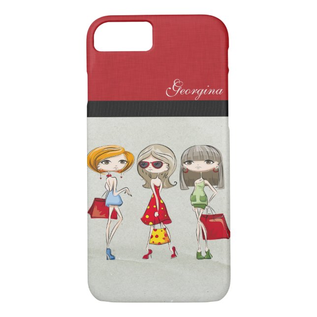 Beautiful Personalised Custom Girly MOD Shopping Case-Mate iPhone Case (Back)