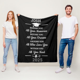 Beautiful Personalised Graduation Poem Fleece Blanket