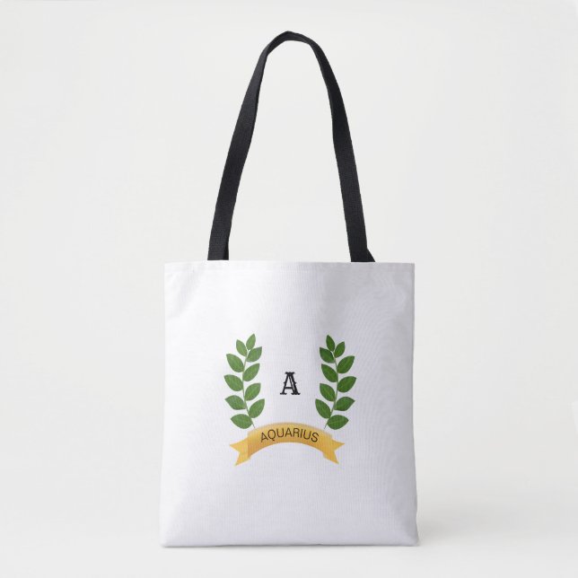 Beautiful Personalised Green Leaves Tote Bag (Front)