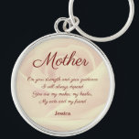 Beautiful Personalised Mother Poem Key Ring<br><div class="desc">Beautiful inspirational Mother poem design Keychain Gift.</div>
