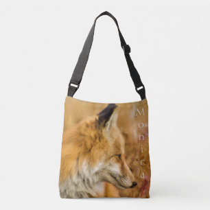 Beautiful Personalised Red Fox Design Crossbody Bag
