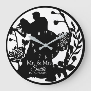 Beautiful Personalised Wedding Couple Dance Large Clock