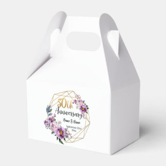 Beautiful Personalized 50th Anniversary Favour Box