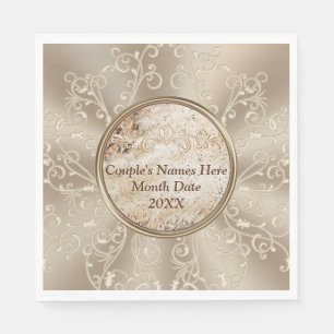Beautiful PERSONALIZED Rustic Wedding Napkins