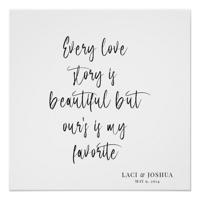 Beautiful Personalized Wedding Tapestry Backdrop  Poster (Front)