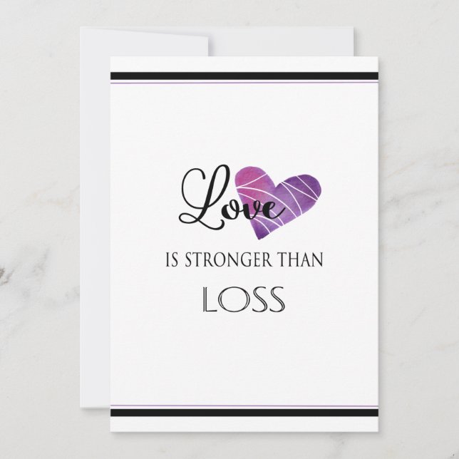 Beautiful Pet Dog Cat Heart Sympathy Flat Card (Front)