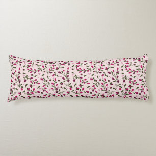 Beautiful Petite Pink Berries Branches Body Cushion