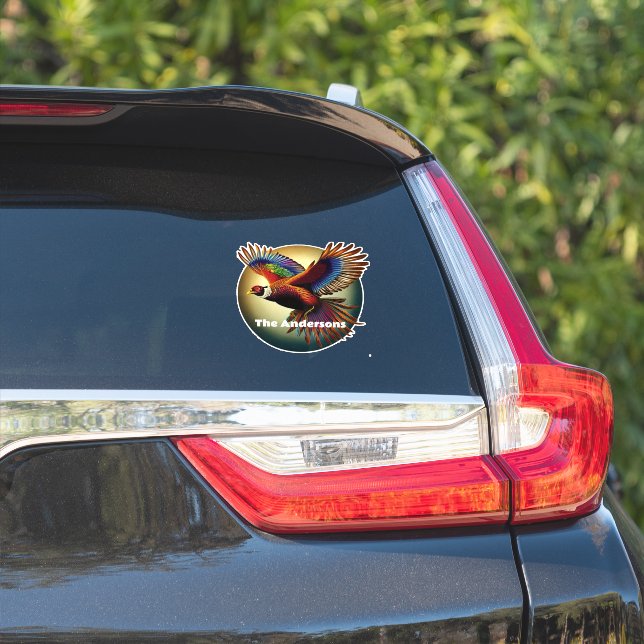 Beautiful Pheasant Rooster (Car Side)