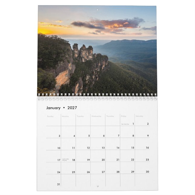 Beautiful Photo Calendar Sydney and Blue Mountains (Jan 2027)