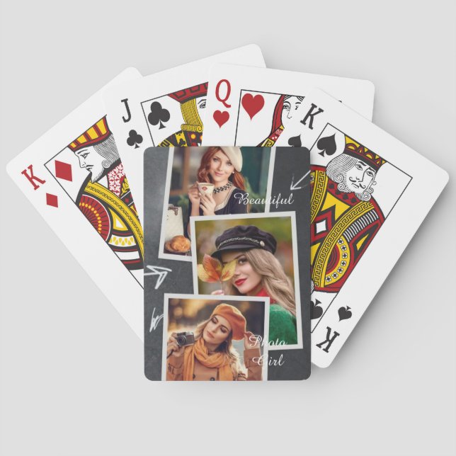 Beautiful Photo Girl  Playing Cards (Back)