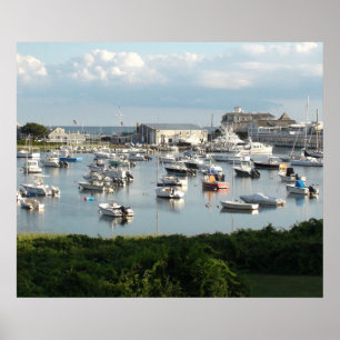 Beautiful Photo of Boats at Dock in Cape Cod, Ma Poster