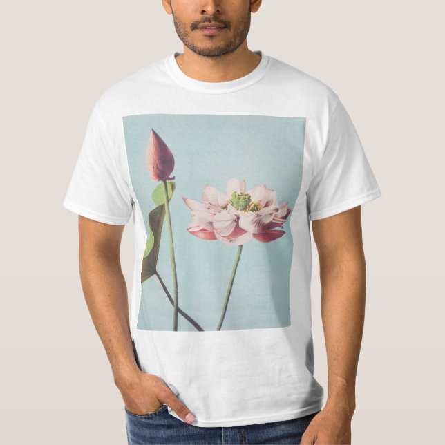 Beautiful photomechanical prints of Lotus Flowers T-Shirt (Front)
