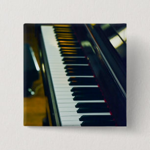 Beautiful Piano 15 Cm Square Badge