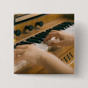 Beautiful Piano 15 Cm Square Badge