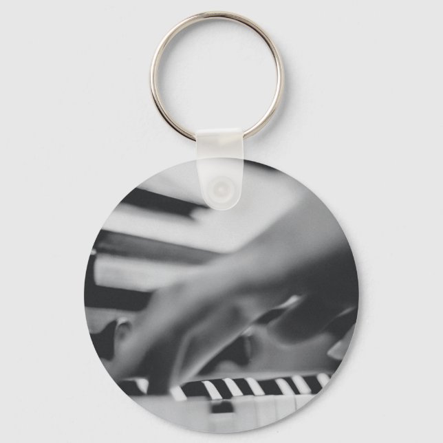 Beautiful Piano Artwork Key Ring (Front)