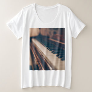 Beautiful Piano Design Plus Size T-Shirt