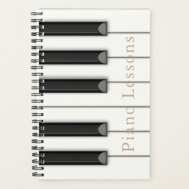 Beautiful Piano Keys Personalised 5.5x8.5 Planner (Front)