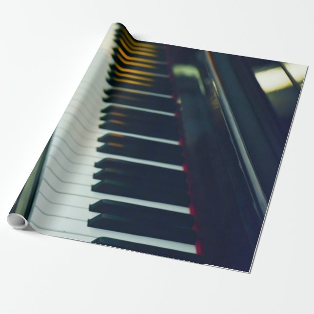Beautiful Piano Wrapping Paper (Unrolled)