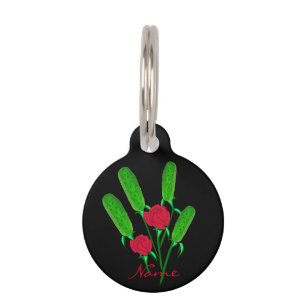 Beautiful Pickle Bouquet with Roses Thunder_Cove Pet Tag