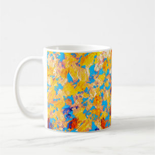 Beautiful pictorial handmade gouache dab etude ske coffee mug