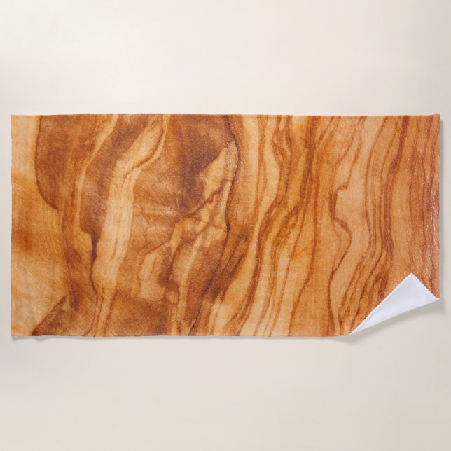 Beautiful piece of wood beach towel (Front)