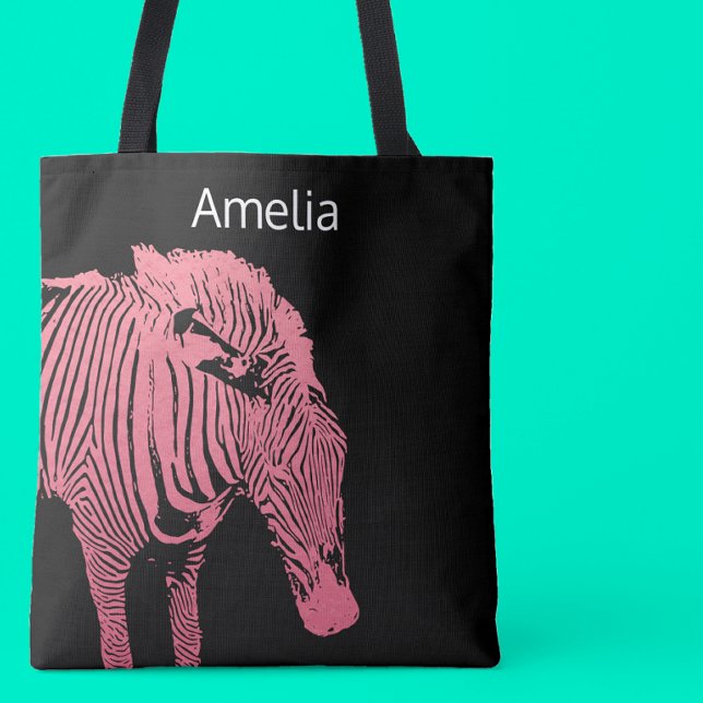 Beautiful Pink and black Zebra Tote Bag (Creator Uploaded)