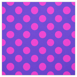 Beautiful Pink and Purple Polka Dot Pattern Fabric