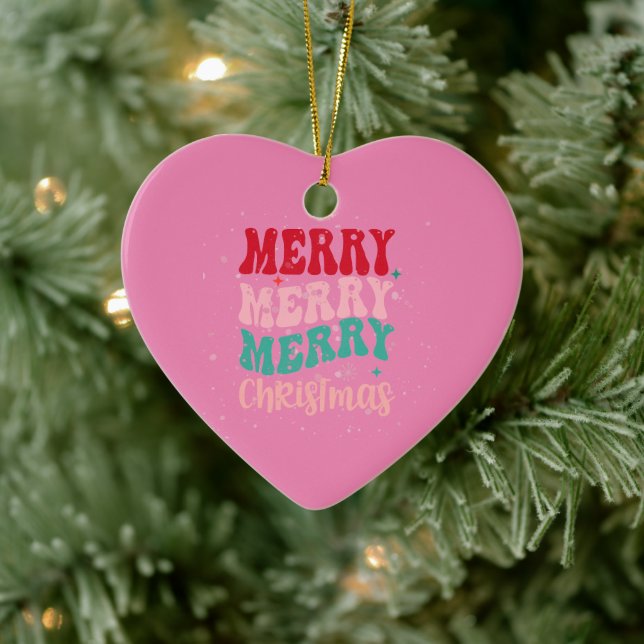 beautiful pink and red 2 sides ornament (Tree)