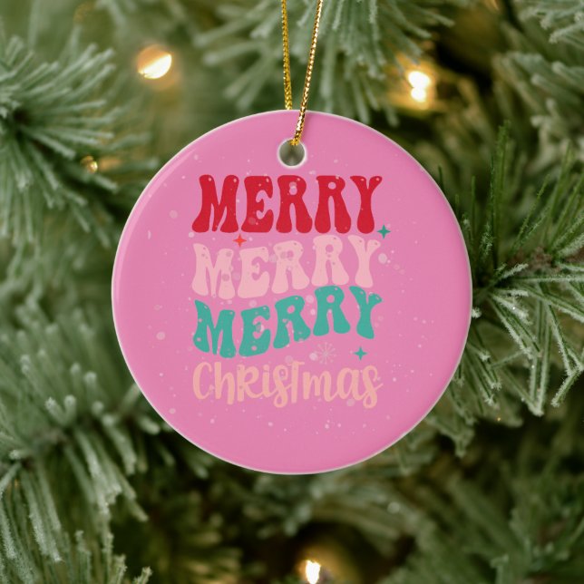 beautiful pink and red 2 sides ornament (Tree)
