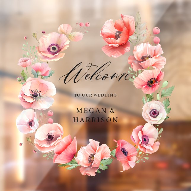 Beautiful pink and red poppy flower design (Sheet 2)