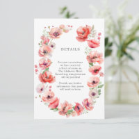 Beautiful pink and red poppy flower design Details