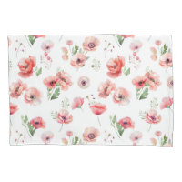 Beautiful pink and red poppy flower design 